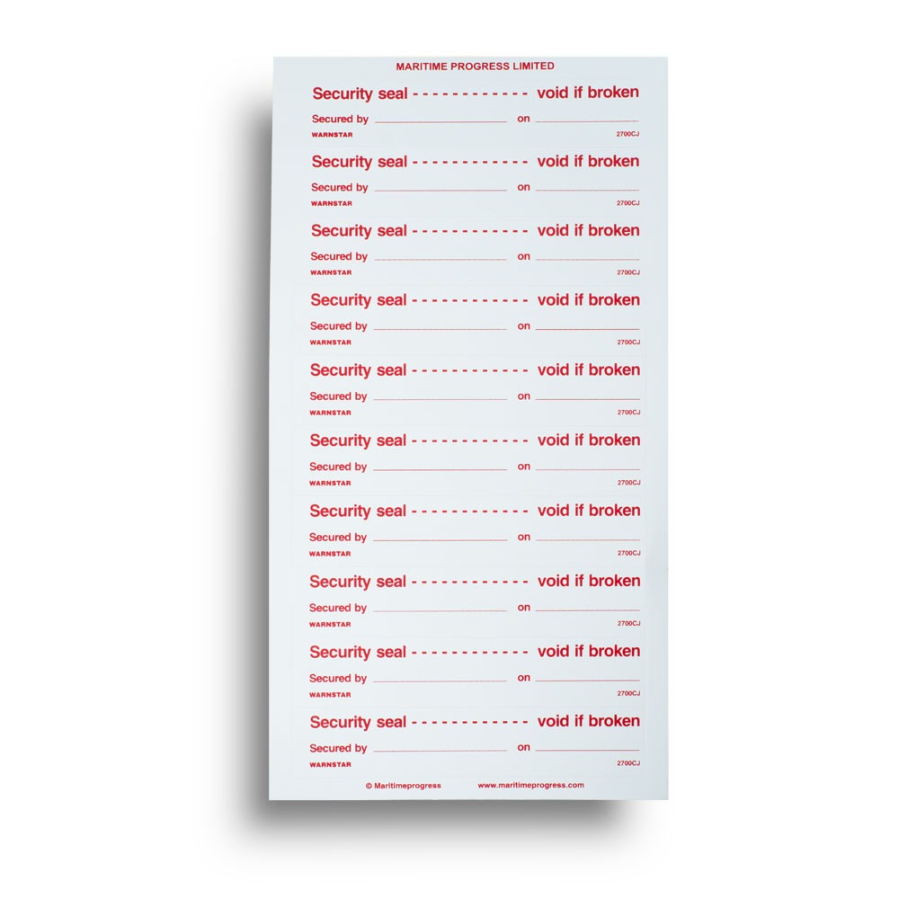 Security level indicator, 150mm x 300mm, White Rigid Maritime Progress