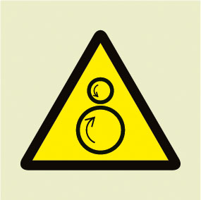 Warning; Counter rotating rollers (Symbol) – Maritime Progress